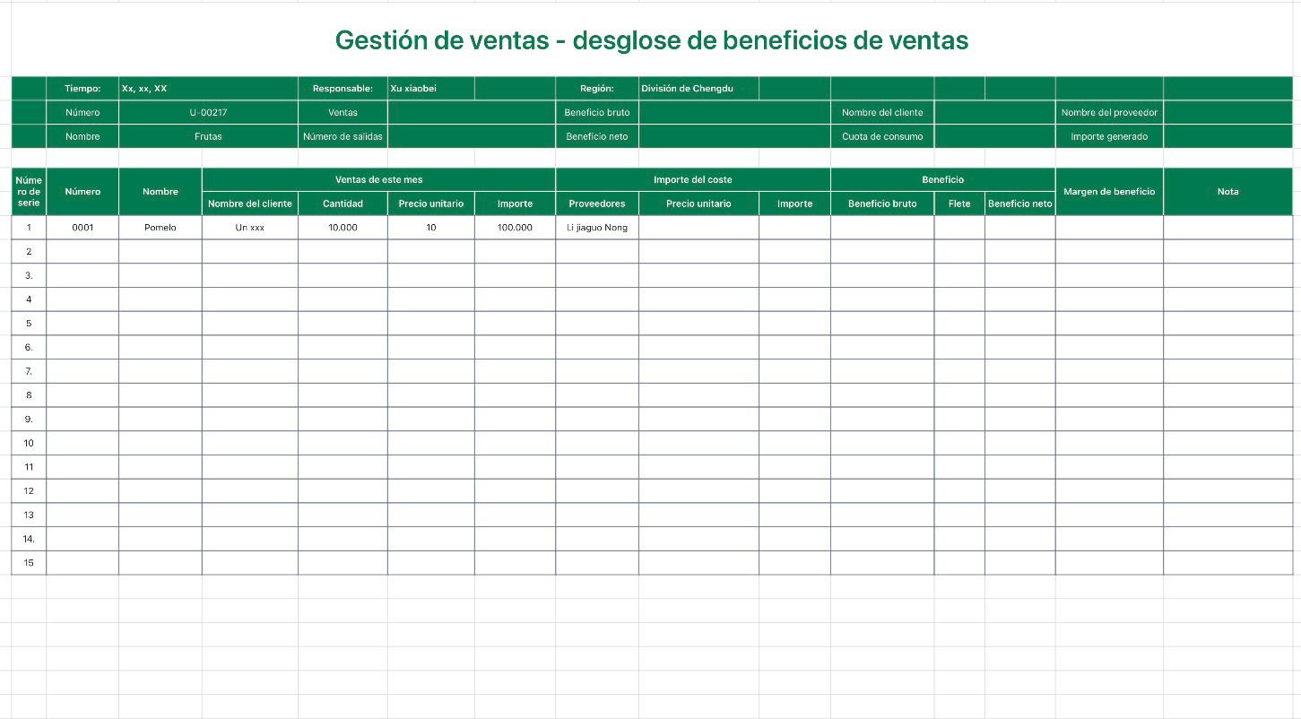 Gestión de ventas